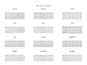 free printable calendar 2025